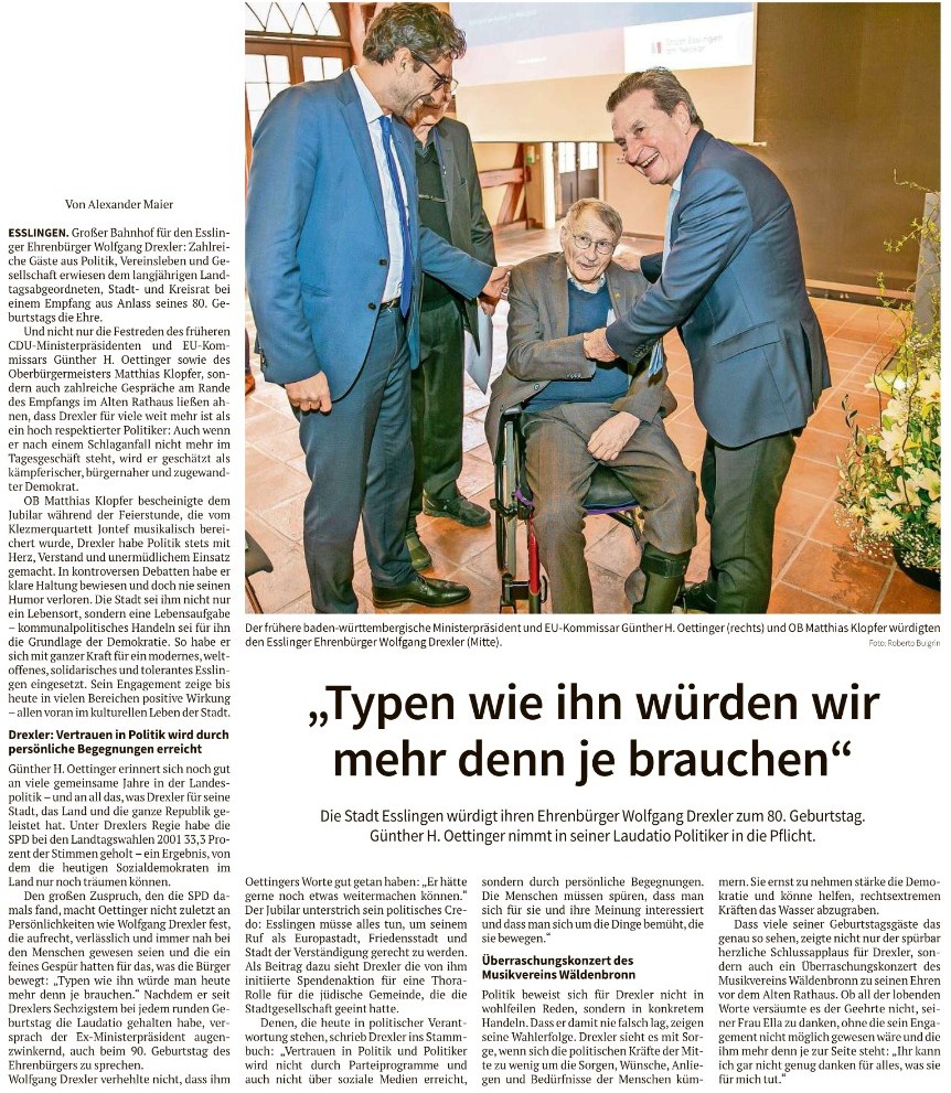 Wolfgang Drexler 80 Jahre EZ 31 03 2026